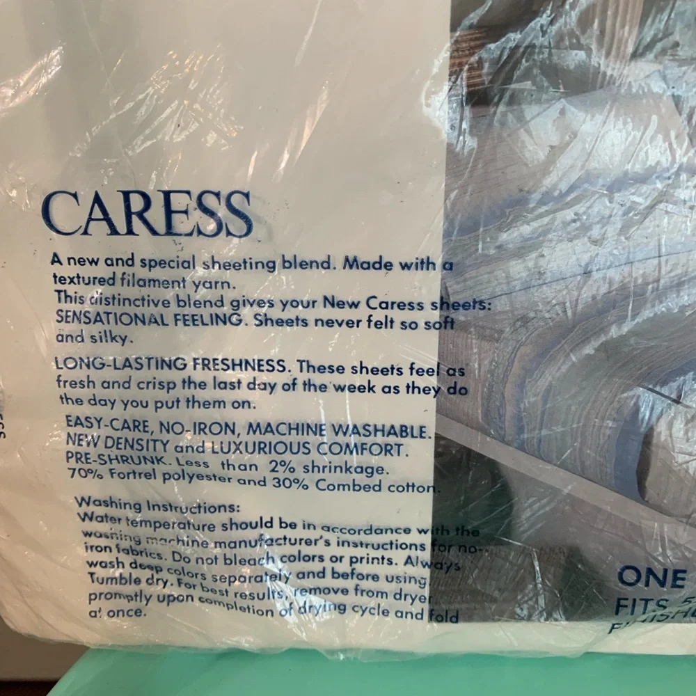 NWT Vintage Burlington Caress Full Flat Sheet in Beach